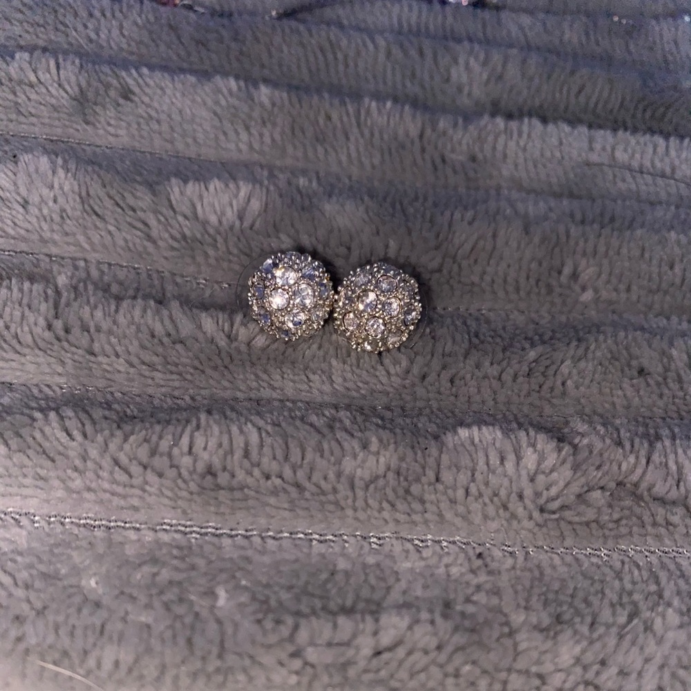 Ball shaped Diamond Earrings